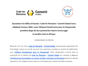 [APC] Communiqué de presse avec Commit Global